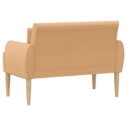Loveseat med knapprapport Beige 117 x 67 x 77 cm Bouclé