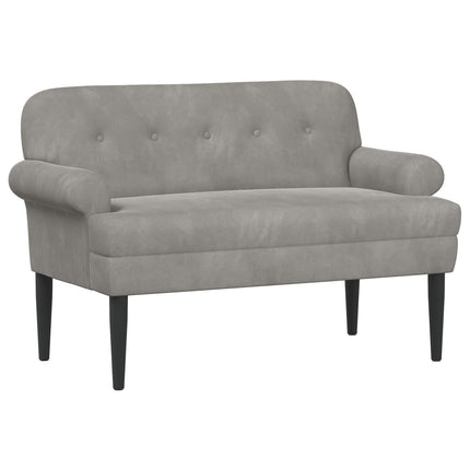 Loveseat med knapprapport Ljusgrå 120 x 66 x 78 cm Sammet
