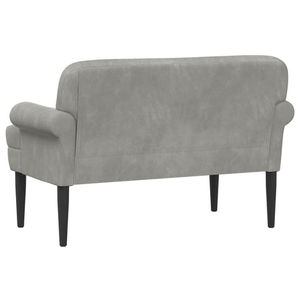 Loveseat med knapprapport Ljusgrå 120 x 66 x 78 cm Sammet