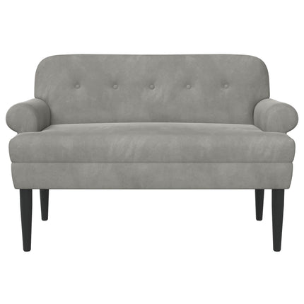 Loveseat med knapprapport Ljusgrå 120 x 66 x 78 cm Sammet