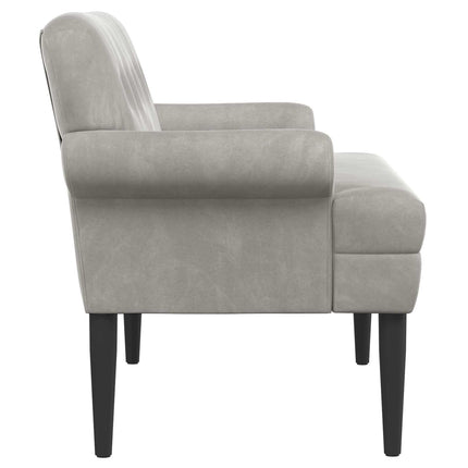 Loveseat med knapprapport Ljusgrå 120 x 66 x 78 cm Sammet