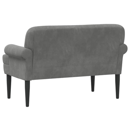 Loveseat med knapprapport Mörkgrå 120 x 66 x 78 cm Sammet