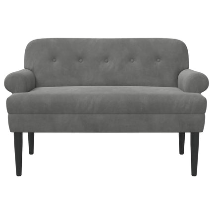 Loveseat med knapprapport Mörkgrå 120 x 66 x 78 cm Sammet