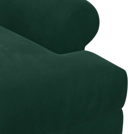 Loveseat med knapprapport Mörkgrön 120 x 66 x 78 cm Sammet