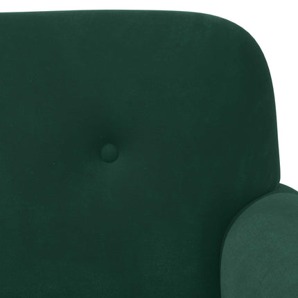 Loveseat med knapprapport Mörkgrön 120 x 66 x 78 cm Sammet