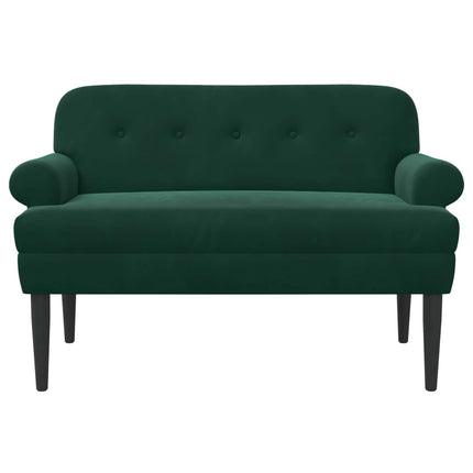 Loveseat med knapprapport Mörkgrön 120 x 66 x 78 cm Sammet