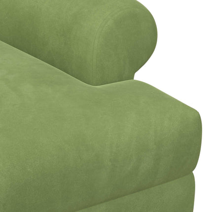 Loveseat med knapprapport Ljusgrön 120 x 66 x 78 cm Sammet