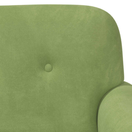 Loveseat med knapprapport Ljusgrön 120 x 66 x 78 cm Sammet