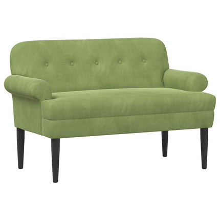 Loveseat med knapprapport Ljusgrön 120 x 66 x 78 cm Sammet