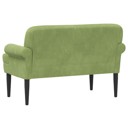 Loveseat med knapprapport Ljusgrön 120 x 66 x 78 cm Sammet