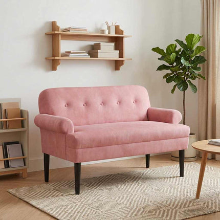 Loveseat med knapprapport Rosa 120 x 66 x 78 cm Sammet