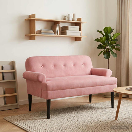Loveseat med knapprapport Rosa 120 x 66 x 78 cm Sammet