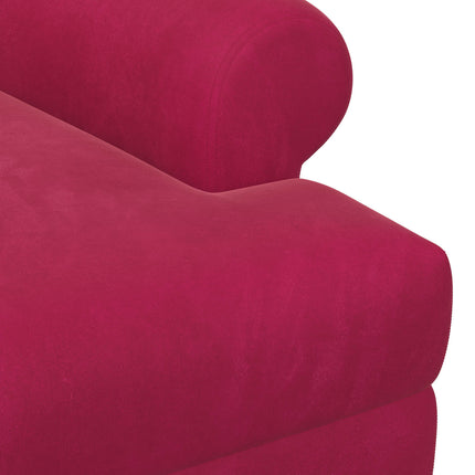 Loveseat med knapprapport Vinröd 120 x 66 x 78 cm Sammet