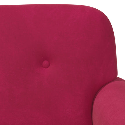 Loveseat med knapprapport Vinröd 120 x 66 x 78 cm Sammet