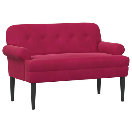 Loveseat med knapprapport Vinröd 120 x 66 x 78 cm Sammet
