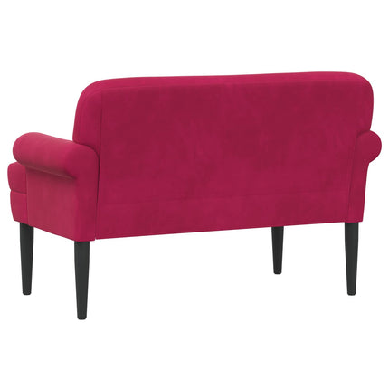 Loveseat med knapprapport Vinröd 120 x 66 x 78 cm Sammet