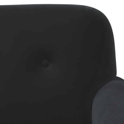 Loveseat med knapprapport Svart 120 x 66 x 78 cm Sammet