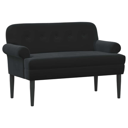 Loveseat med knapprapport Svart 120 x 66 x 78 cm Sammet