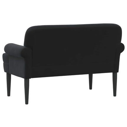 Loveseat med knapprapport Svart 120 x 66 x 78 cm Sammet