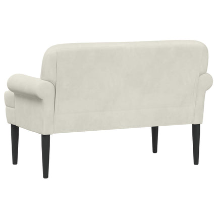 Loveseat med knapprapport Gräddvit 120 x 66 x 78 cm Sammet