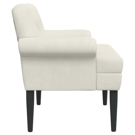 Loveseat med knapprapport Gräddvit 120 x 66 x 78 cm Sammet