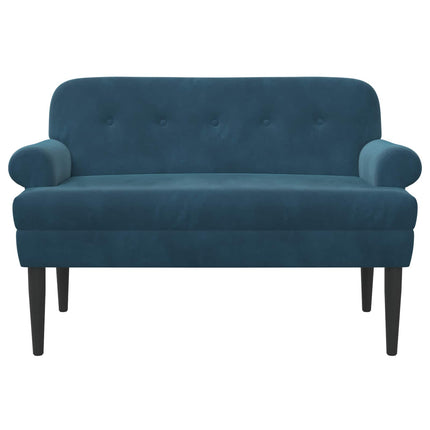 Loveseat med knapprapport Blå 120 x 66 x 78 cm Sammet