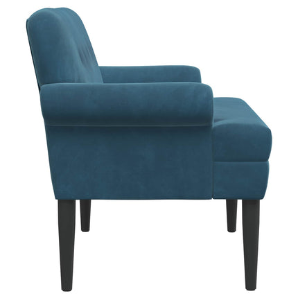 Loveseat med knapprapport Blå 120 x 66 x 78 cm Sammet