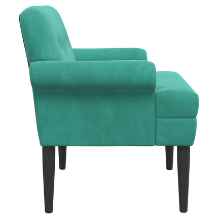 Loveseat med knapprapport Turkos 120 x 66 x 78 cm Sammet