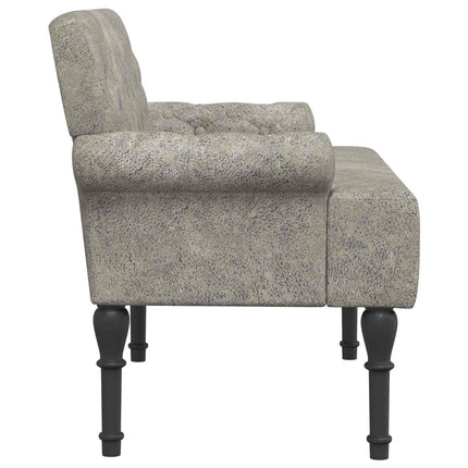 Loveseat med knapprapport Ljusgrå 120 x 65 x 78 cm
