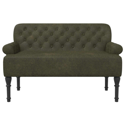 Loveseat med knapprapport Armégrön 120 x 65 x 78 cm