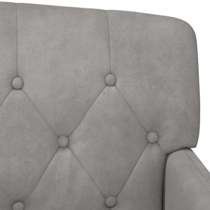 Loveseat med knapprapport Ljusgrå 111 x 65 x 79 cm Sammet
