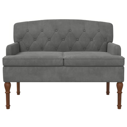 Loveseat med knapprapport Mörkgrå 111 x 65 x 79 cm Sammet