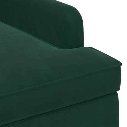 Loveseat med knapprapport Mörkgrön 111 x 65 x 79 cm Sammet
