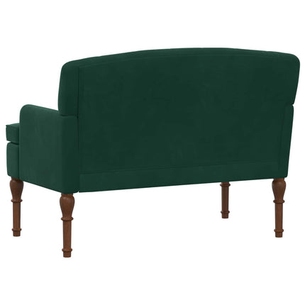 Loveseat med knapprapport Mörkgrön 111 x 65 x 79 cm Sammet