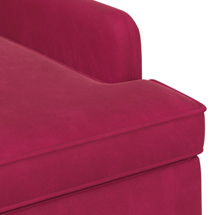 Loveseat med knapprapport Vinröd 111 x 65 x 79 cm Sammet