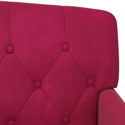 Loveseat med knapprapport Vinröd 111 x 65 x 79 cm Sammet
