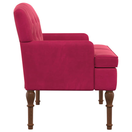 Loveseat med knapprapport Vinröd 111 x 65 x 79 cm Sammet