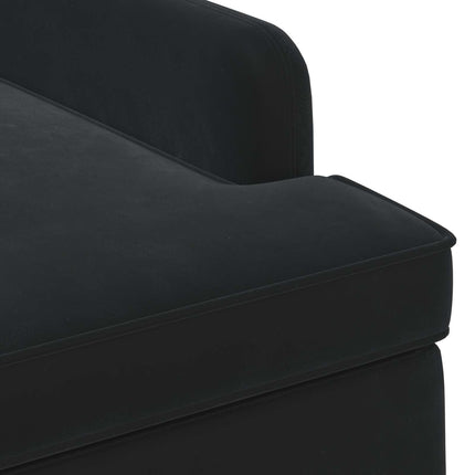 Loveseat med knapprapport Svart 111 x 65 x 79 cm Sammet