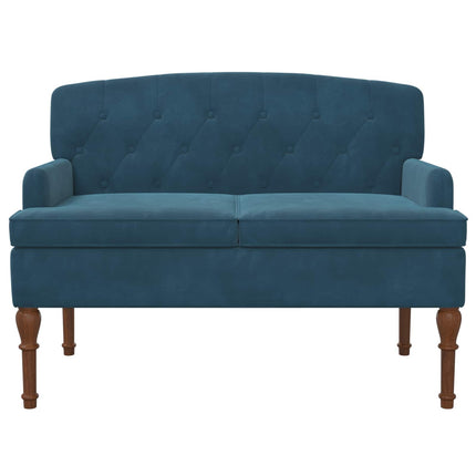 Loveseat med knapprapport Blå 111 x 65 x 79 cm Sammet
