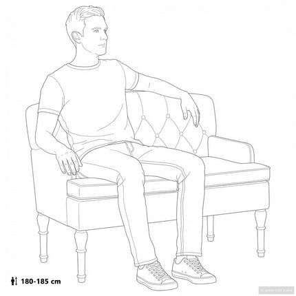 Loveseat med knapprapport Turkos 111 x 65 x 79 cm Sammet