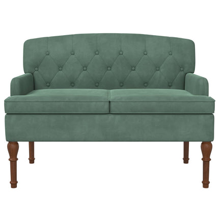 Loveseat med knapprapport Havgrön 111 x 65 x 79 cm Sammet