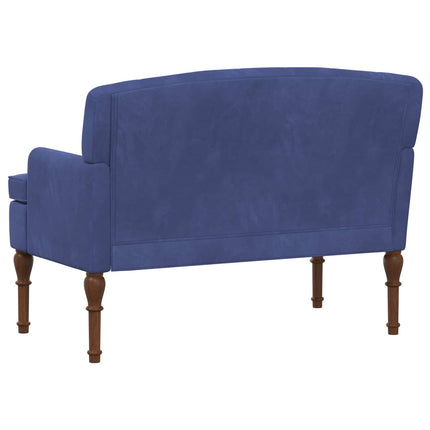 Loveseat med knapprapport Polisblå 111 x 65 x 79 cm Sammet