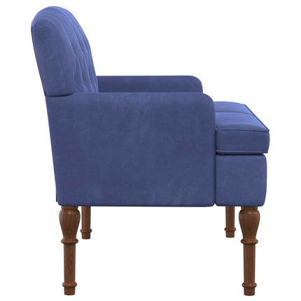 Loveseat med knapprapport Polisblå 111 x 65 x 79 cm Sammet