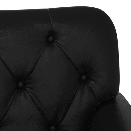 Loveseat med knapprapport Svart 120 x 65 x 77 cm Konstläder