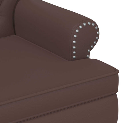 Loveseat med knapprapport Brun 120 x 65 x 77 cm Konstläder