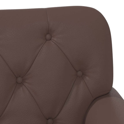 Loveseat med knapprapport Brun 120 x 65 x 77 cm Konstläder