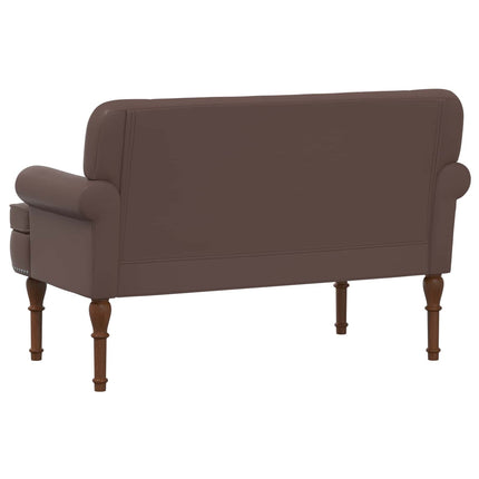 Loveseat med knapprapport Brun 120 x 65 x 77 cm Konstläder