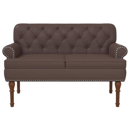Loveseat med knapprapport Brun 120 x 65 x 77 cm Konstläder