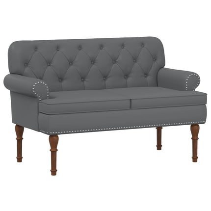 Loveseat med knapprapport Grå 120 x 65 x 77 cm Konstläder
