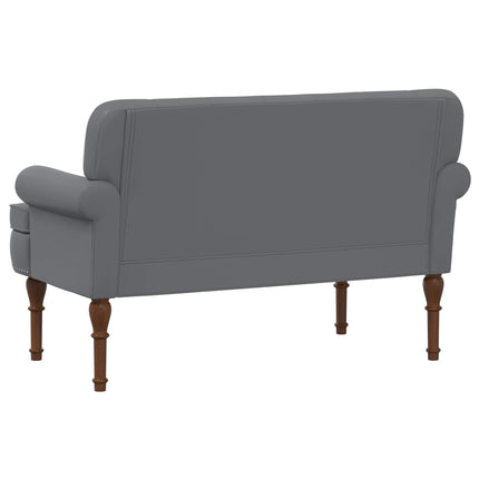 Loveseat med knapprapport Grå 120 x 65 x 77 cm Konstläder